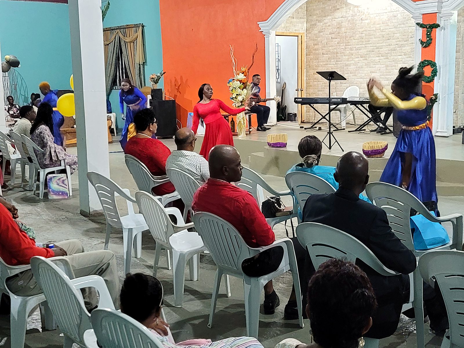 A dancer ministering during a service