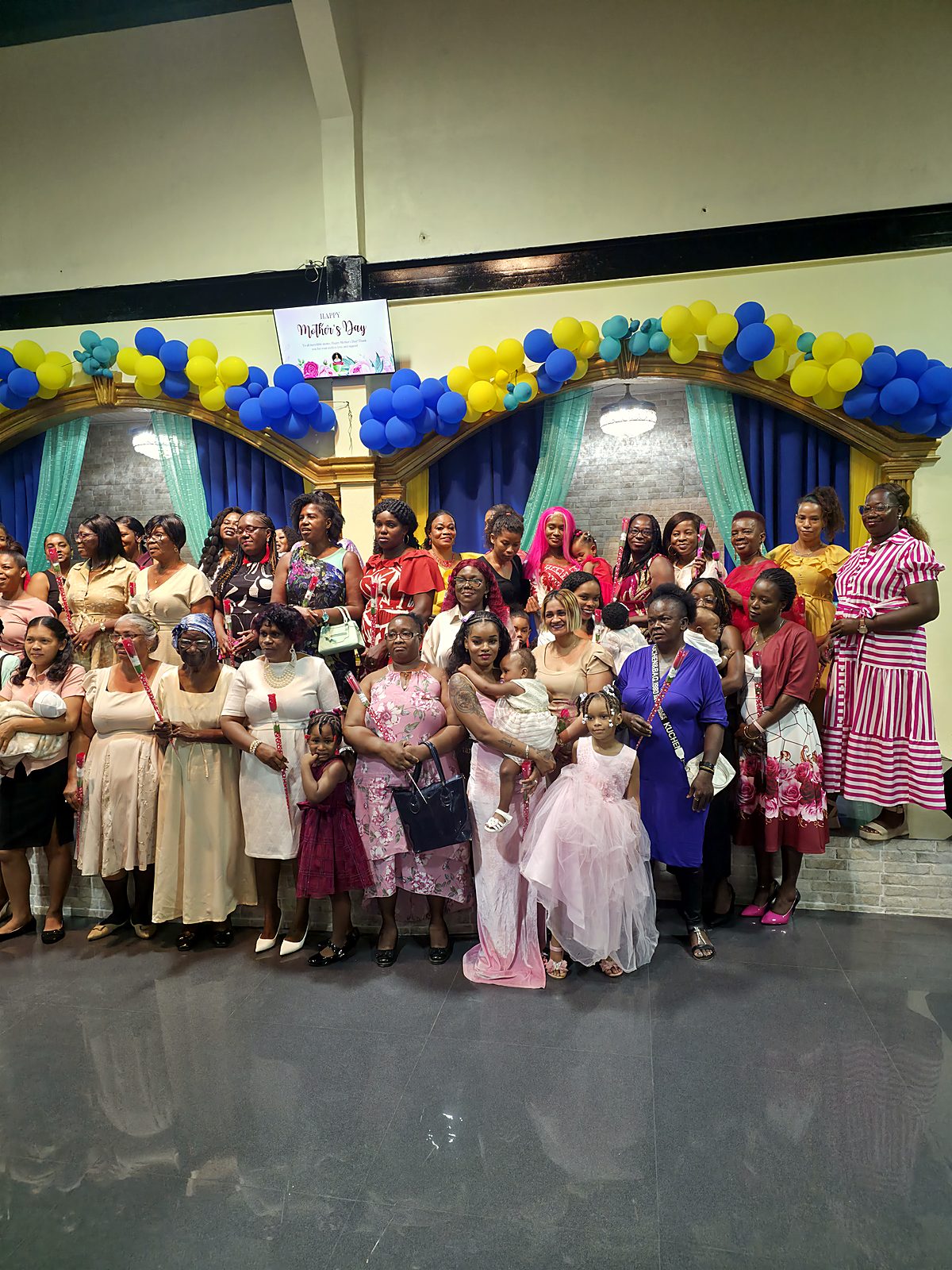The women of the church together on Mother's Day